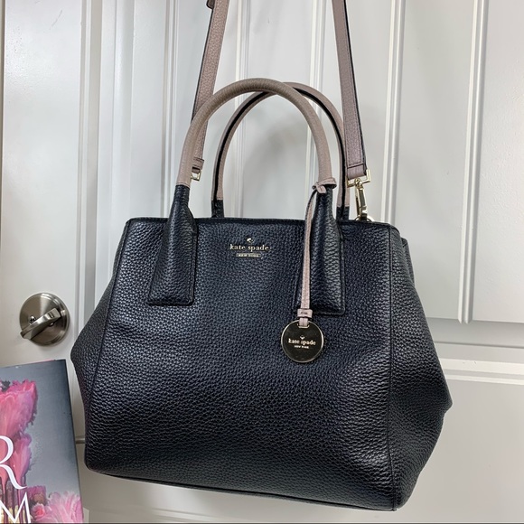 kate spade Handbags - Kate Spade Two Tone Crossbody black taupe bag